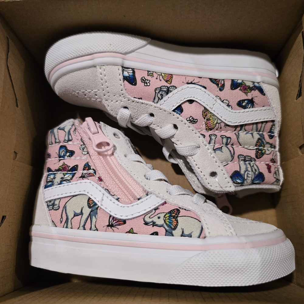 Vans Sk8-Hi Reissue Pink and Gray Sneakers